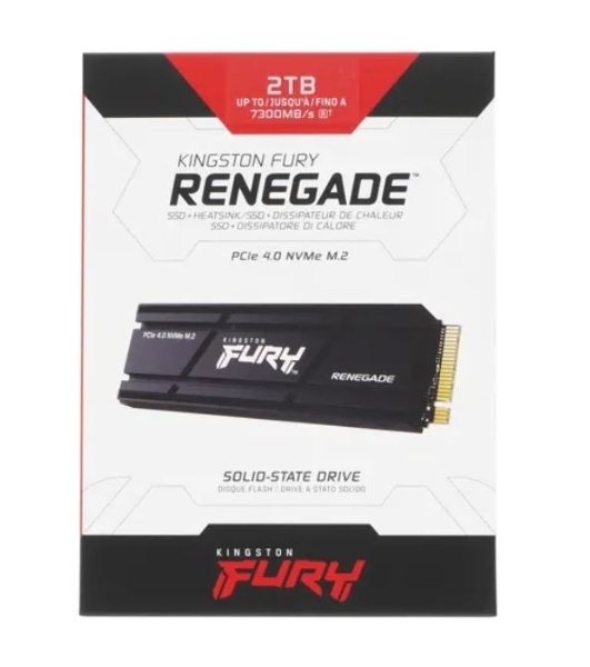 Накопитель SSD Kingston Fury Renegade, 2Tb, PCIe 4.0 x4, M.2 2280, NVMe, R/W 7300/7000