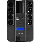 Источник бесперебойного питания Бастион SKAT-UPS 800-AID-IN-1x9-8 ИБП 220В 480Вт, LCD, АКБ 1x 9А·ч, line interactive, мод.синус, 8хSchuko,2xUS (8933), фото12