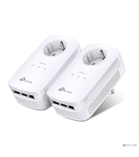 Комплект гигабитных Powerline-адаптеров со встроенной розеткой TP-Link TL-PA8030P KIT AV1300