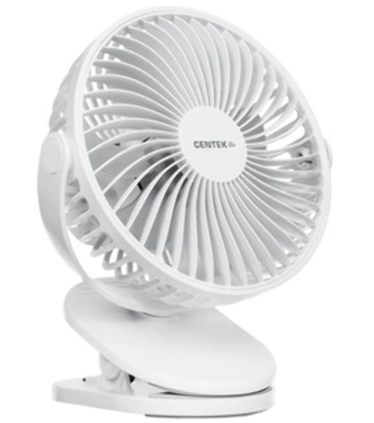 Вентилятор Centek CT-5045 белый, настольный, 5 Вт, 4 скорости, 15 см
