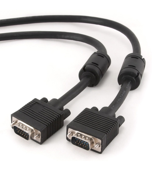 Кабель Gembird/Cablexpert VGA Premium 15M/15M, 3.0м, белый, тройной экран, феррит.кольца