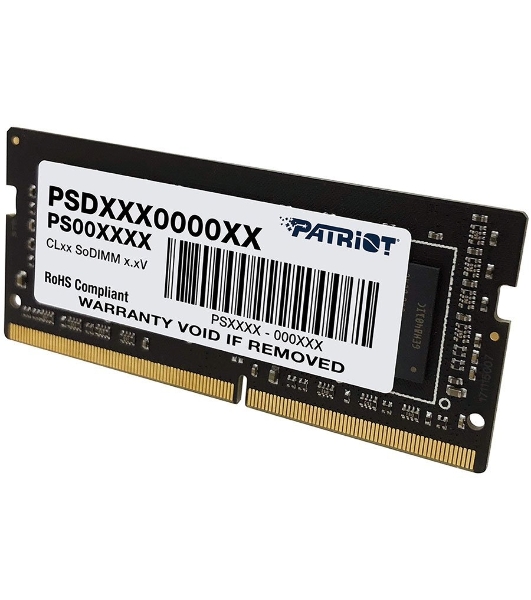 Оперативная память Patriot Signature, DDR4, 16GB (1x16 GB), 3200 MHz, CL22, SO-DIMM
