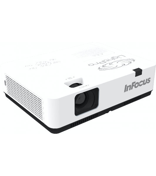 Проектор INFOCUS IN1049 3LCD, 5000 lm, WUXGA, 1.371.65:1, 50000:1, (Full 3D), 16W, 2хHDMI 1.4b, VGA in, CompositeIN, 3,5 мм audio IN, RCAx2 IN, USB-A, VGA out, 3,5 audio OUT, RS232, Mini USB B serv, RJ45, 3,3 кг