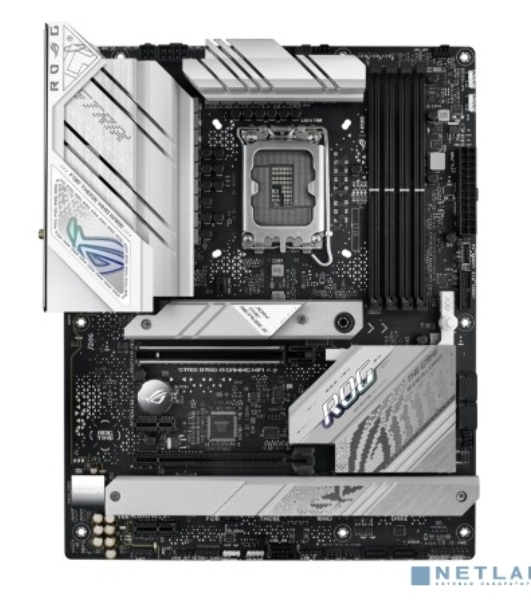 Материнская плата ASUS ROG STRIX B760-A GAMING WIFI, LGA 1700, Intel B760, 4xDDR5, 4xSATA, 3xM.2, 1xPCIe 5.0 x16, 1xPCIe 3.0 x4, 1xHDMI, 1xDP, 1x 2.5Gb LAN, 1xUSB-A 3.2 Gen 2, 2xUSB-A 3.2 Gen 1, 4xUSB 2.0, 5x3.5 мм, 7.1, Standard-ATX
