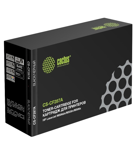 Картридж лазерный Cactus CS-CF287A черный (9000 стр.) для HP LJ M506dn/M506n/M506x