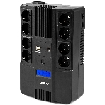 Источник бесперебойного питания Бастион SKAT-UPS 800-AID-IN-1x9-8 ИБП 220В 480Вт, LCD, АКБ 1x 9А·ч, line interactive, мод.синус, 8хSchuko,2xUS (8933), фото11
