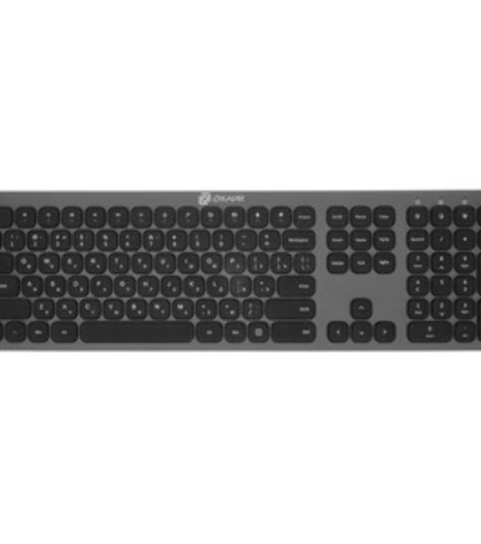 Комплект клавиатура+мышь Oklick 300M беспроводной, USB, 1600 DPI, серый/чёрный