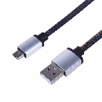 Кабель Rexant USB кабель MicroUSB, шнур в джинсовой оплетке, фото 1
