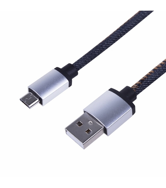 Кабель Rexant USB кабель MicroUSB, шнур в джинсовой оплетке