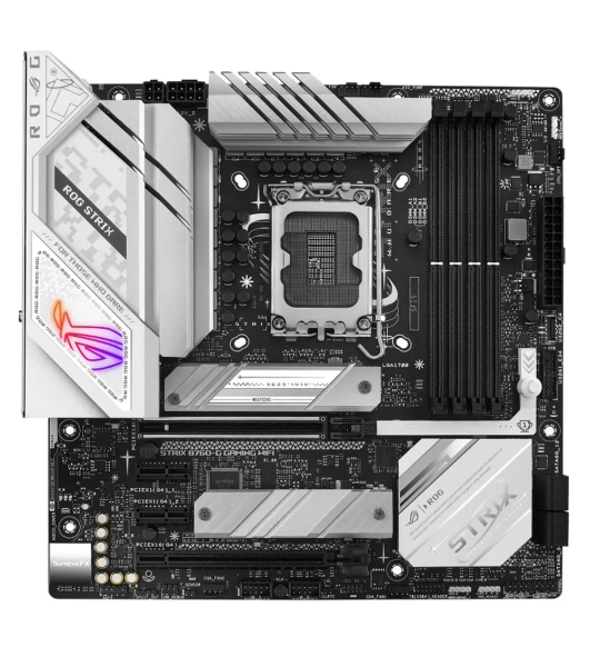 Материнская плата ASUS ROG STRIX B760-G GAMING WIFI, LGA 1700, Intel B760, 4xDDR5, 4xSATA, 2xM.2, 1xPCIe 5.0 x16, 1xPCIe 4.0 x4, 1xHDMI, 1xDP, 1x 2.5Gb LAN, 1xUSB-A 3.2 Gen 2, 2xUSB-A 3.2 Gen 1, 4xUSB-A 2.0, 1xUSB-C 3.2 Gen 1, 1xUSB-C 3.2 Gen 2x2, 5x3.5 мм, 7.1, mATX