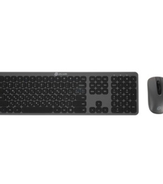 Комплект клавиатура+мышь Oklick 300M беспроводной, USB, 1600 DPI, серый/чёрный