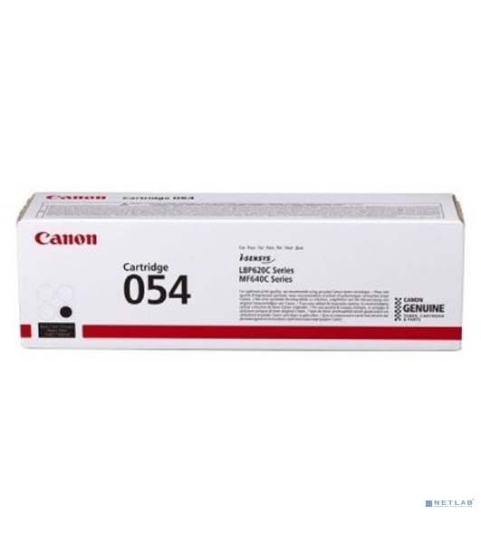 Картридж лазерный Canon 054H BK черный, увеличенной емкости для Canon i-Sensys LBP621Cw, Canon i-Sensys LBP621, Canon i-Sensys LBP623Cdw, Canon i-Sensys LBP623, Canon i-Sensys MF641Cw, Canon i-Sensys MF641, Canon i-Sensys MF643Cdw, Canon i-Sensys MF643, Canon i-Sensys MF645Cx, Canon i-Sensys MF645 3100 стр
