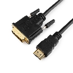 Кабель HDMI-DVI Cablexpert CC-HDMI-DVI-7.5MC, 19M/19M, single link, медь, позол.разъемы, экран, 7.5м, черный, пакет, фото6