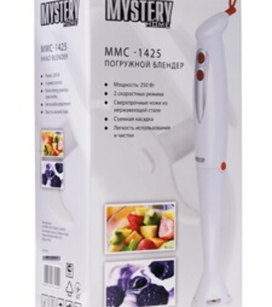 Блендер погружной Mystery MMC-1425 250 Вт, белый