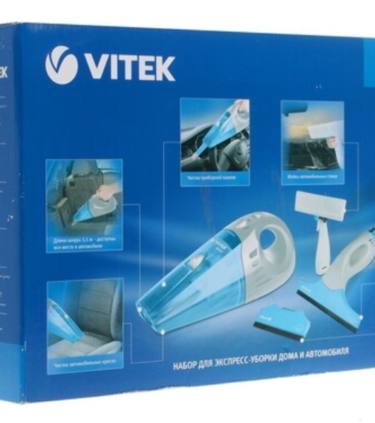 Пылесос ручной Vitek VT-1811 B голубой, 60 Вт, уборка сухая, пылесборник контейнер 0.5 л