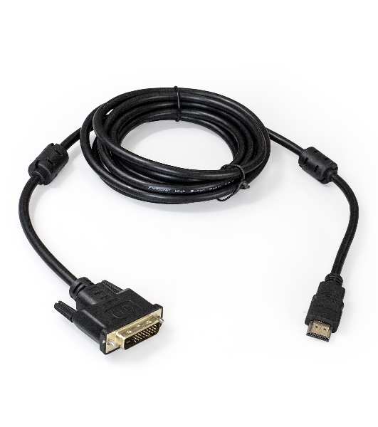 Кабель ExeGate EX284907RUS HDMI-DVI ExeGate EX-CC-HDMIM-DVIM-3.0 (19M/25M, dual link, 3м, 2 фильтра, позолоченные контакты)
