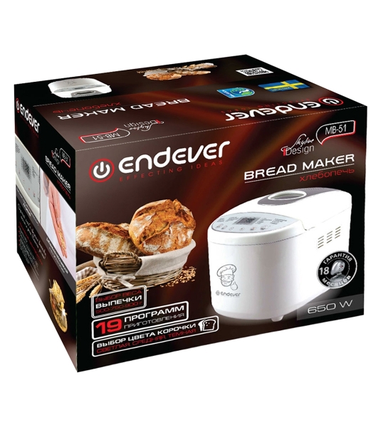 Хлебопечка Endever Skyline MB-51, 650 Вт