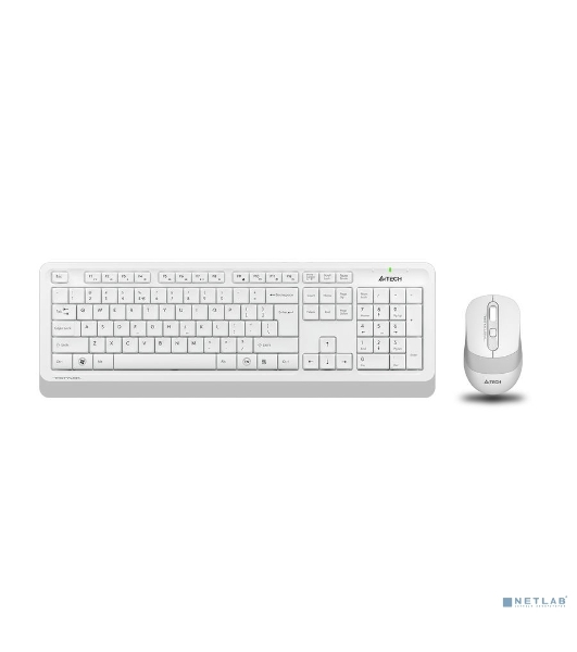 Комплект клавиатура+мышь A4Tech FStyler FG1010 беспроводной, USB, 2000 DPI, белый/серый