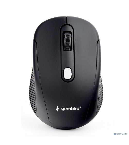 Мышь беспроводная Gembird MUSW-420 черный, 1600 dpi, радиоканал, USB, кнопки - 4