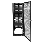 Шкаф серверный ПРОФ напольный 48U (600x1000) дверь перфор., задние двойные перфор., черный, в сборе (ШТК-СП-48.6.10-48АА-9005) (1 коробка), фото9