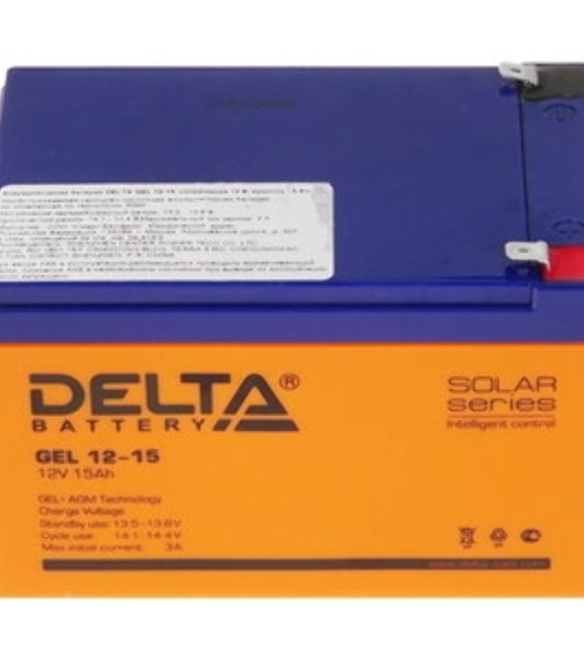 Батарея Delta GEL 12-15 (12V/15А·ч) свинцово- кислотный аккумулятор