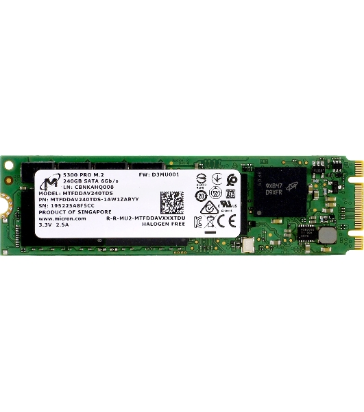 Накопитель SSD Micron 5300 PRO 240Gb M.2 SATA Non-SED Enterprise Solid State Drive