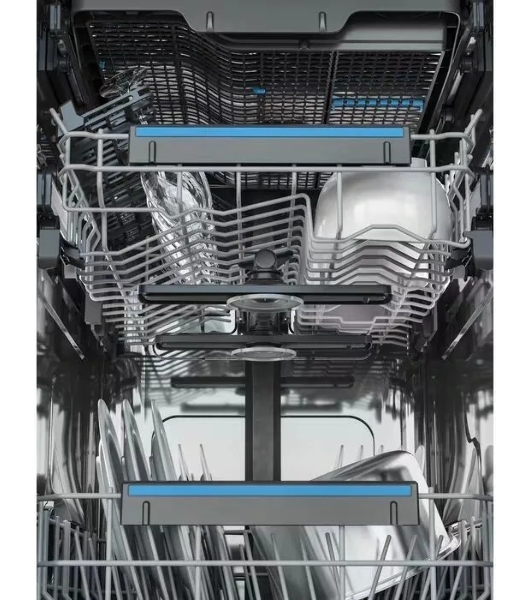 Встраиваемая посудомоечная машина ELECTROLUX EEG63400L/Встраиваемая узкая посудомоечная машина, загрузка на 10 комплектов посуды, сенсорное управление, 8 программ, 44.6x55x82 см, черный, сушка: стандартная (конденсация), индикация на полу: проекция дисплея