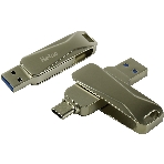 Флешка USB Netac U782C NT03U782C-128G-30PN dual USB 3.0+TypeC 128Gb, retail version, фото2
