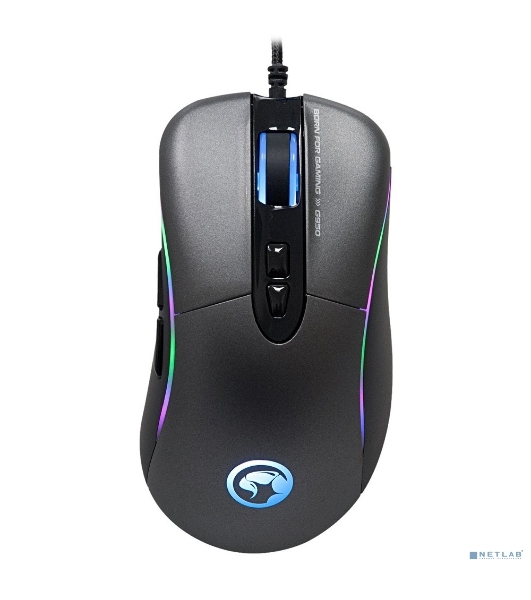 Мышь MARVO G950 Black USB Мышь игровая проводная оптическая, 4000dpi, Сенсор Avago A3050, 7 кнопок, RGB подсветка, Программируемые кнопки, Сменные боковины, USB, Кабель 1,8 м
