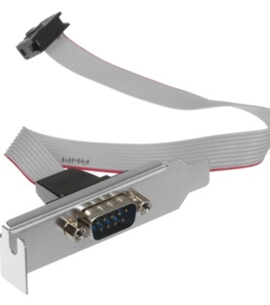 Планка на заднюю панель низкопрофильная Cablexpert CCDB9RECEPTACLE-LP, 1 порт COM/RS-232/DB9-M