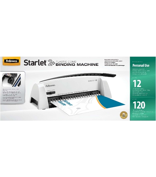 Переплетчик Fellowes Starlet 2+ (FS-52279) A4/перф.12л.сшив/макс.120л./пластик.пруж. (6-16мм)