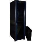 Шкаф 19' Business, 22U 600x800, черный, передняя дверь стекло, задняя дверь распашная металл, фото6