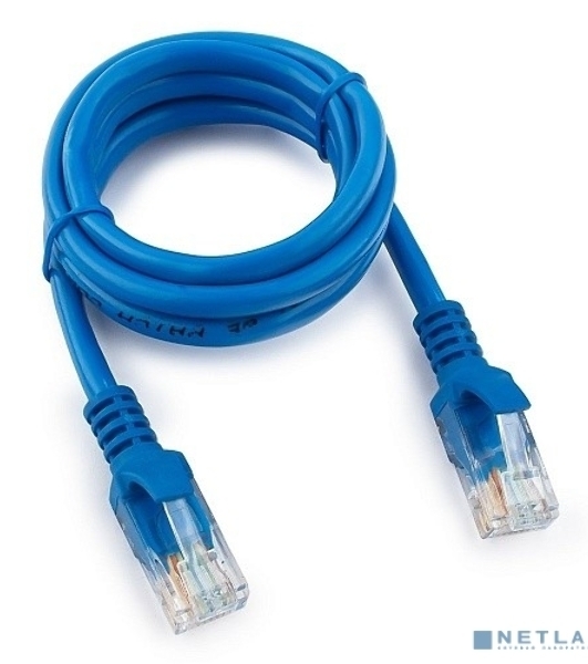 Патч-корд UTP Cablexpert cat.5e, 1м, литой, многожильный, синий