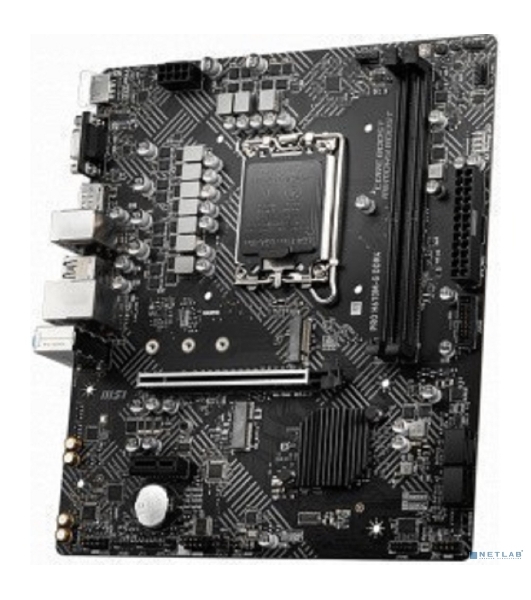 Материнская плата MSI PRO H610M-G DDR4, LGA 1700, Intel H610, 2xDDR4, 4xSATA, 1xM.2, 1xPCIe 4.0 x16, 1xPCIe 3.0 x1, 1xHDMI, 1xDP, 1xVGA, 1xRJ45 1Gb, 2xUSB-A 3.2 Gen 1, 4xUSB-A 2.0, 3x3.5мм, 7.1, mATX