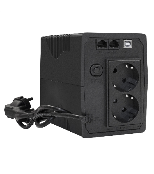 Источник бесперебойного питания ExeGate Power Smart ULB-1000.LCD.AVR.2SH.RJ.USB 1000VA/550W, LCD, AVR, 2*Schuko,RJ45/11,USB, черный