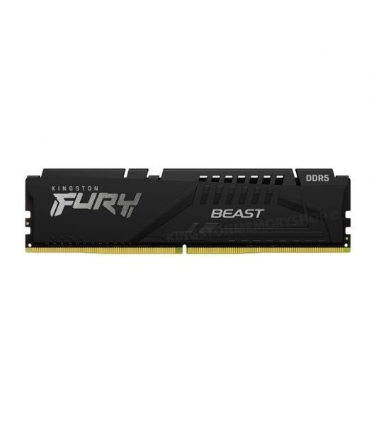 Оперативная память Kingston Fury Beast, DDR5, 8Gb (1x8GB), 5200MHz, CL40, DIMM, с радиатором, черный