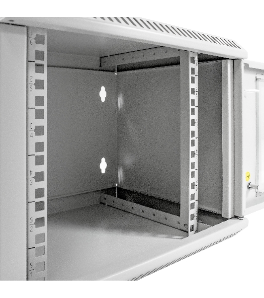Шкаф телекоммуникационный 10' настенный 6U ExeGate EC-WM-6U.280.G.GREY (10', 6U, 350x280x287мм (ШхГхВ), передняя дверь закаленное стекло, пыле- и влагозащита IP23, светло-серый RAL 7035)