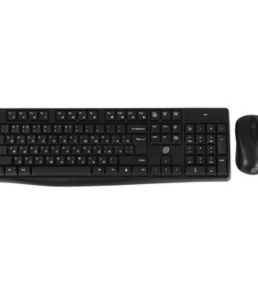 Комплект клавиатура+мышь Oklick S260W беспроводной, USB, 1600 DPI, чёрный