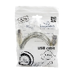 Кабель USB2.0 Pro Cablexpert CCF-USB2-AMBM-TR-6, AM/BM, 1,8м, экран, феррит.кольца, прозрачный, пакет, фото3