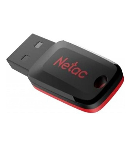 Флешка USB Netac U197 (NT03U197N-032G-20BK), 32Gb, USB 2.0, R/W 25/10, черный/красный