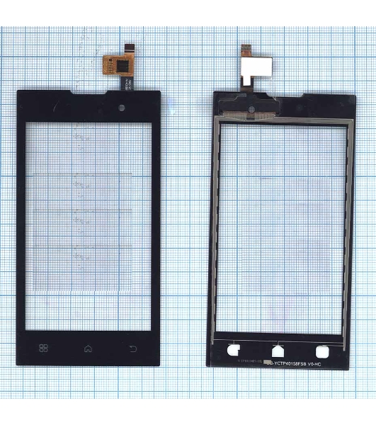 Сенсорное стекло (тачскрин) для ZTE V815W v2, черное