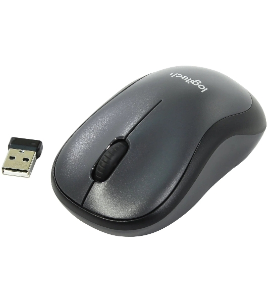 Мышь беспроводная Logitech M220 SILENT черный/серый, 1000 dpi, радиоканал, USB, кнопки - 3