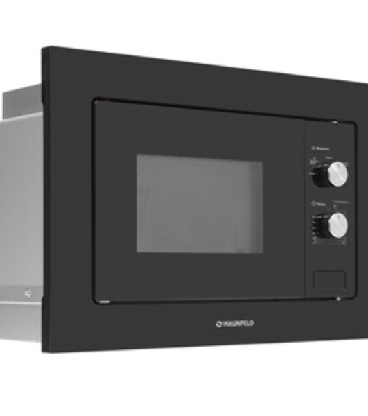 Встраиваемая микроволновая печь Maunfeld MBMO.20.1PGb черный, 20 л, 800 Вт, переключатели - поворотный механизм