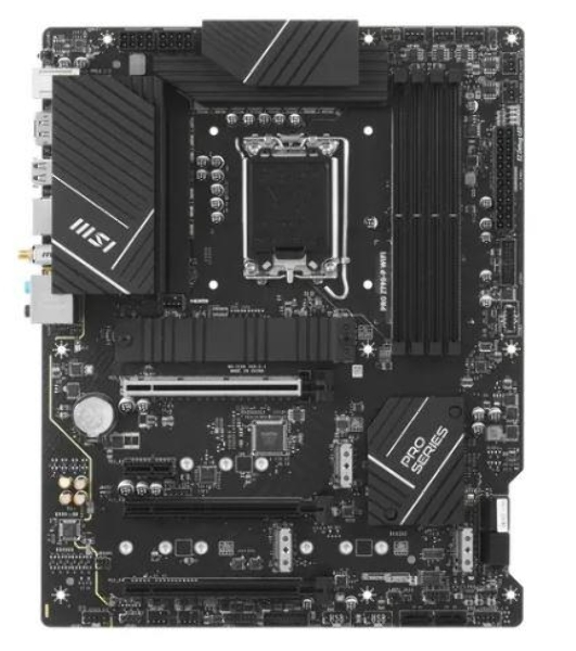 Материнская плата MSI PRO Z790-P WIFI, LGA 1700, Intel Z790, 4xDDR5, 6xSATA, 4xM.2, 1xPCIe 5.0 x16, 1xPCIe 4.0 x16, 1xPCIe 3.0 x16, 1xPCIe x1, 1xHDMI, 1xDP, 1x2.5Gb LAN, 4xUSB-A 2.0, 2xUSB-A 3.2 Gen 1, 1xUSB-A 3.2 Gen 2, 1xUSB-C 3.2 Gen 2x2, 6x3.5мм, 7.1, ATX