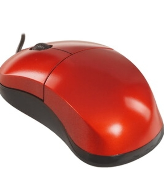 Мышь проводная Qumo Simple Office M92 красный, 1000 dpi, USB, кнопки - 3