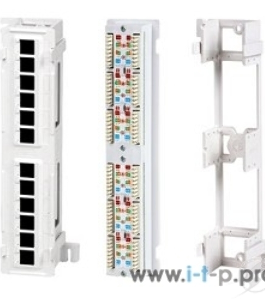 Монтажное оборудование Hyperline PPW-12-8P8C-C5e Патч-панель настенная, 12 портов RJ-45(8P8C), категория 5е, с подставкой