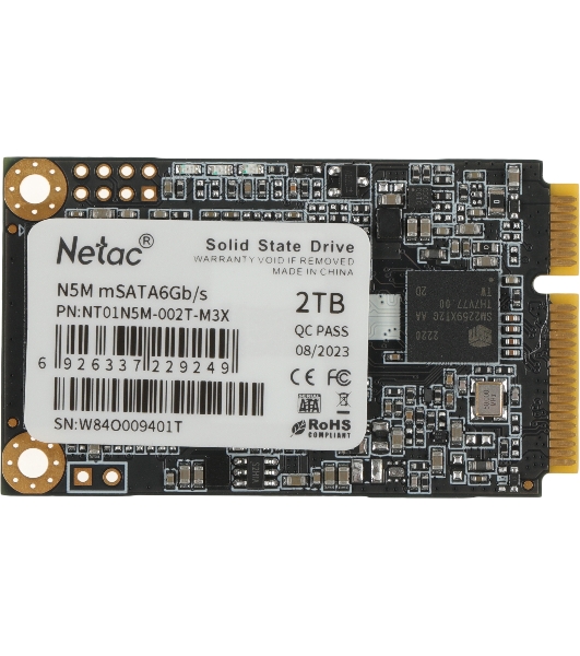 Накопитель SSD Netac N5M, 2048GB, mSATA, R/W 545/500