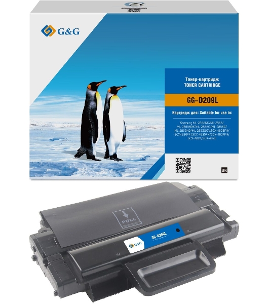 Картридж лазерный G&G GG-D209L черный (5000 стр.) для Samsung ML-2855ND/SCX-4824FN/4828FN
