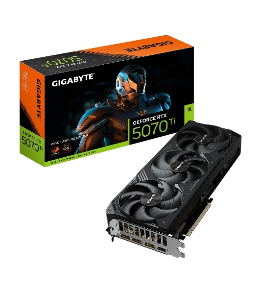 Видеокарта Gigabyte GV-N507TWF3OC-16GD 1.0 NV RTX 5070TI 16Gb 256bit GDDR7 2497/28000/HDMI/DP