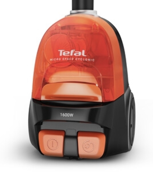 Пылесос Tefal MICRO SPACE CYCLONIC TW3235EA оранжевый/черный, 350/1600 Вт, уборка сухая, пылесборник контейнер 1 л